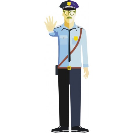 sticker officier de police