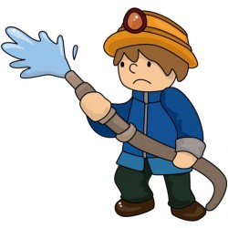 sticker pompier chambre enfant