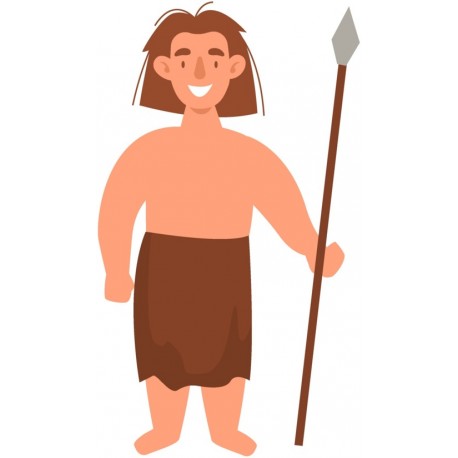 autocollant homme prehistorique
