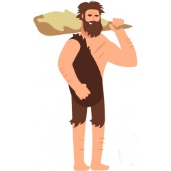 autocollant mural homme prehistorique