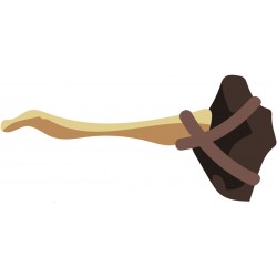 autocollant hache prehistoire