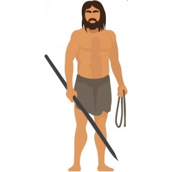 autocollant hache prehistoire garcon