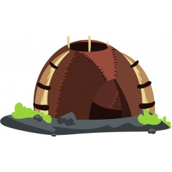 autocollants homme prehistorique chambre garcon