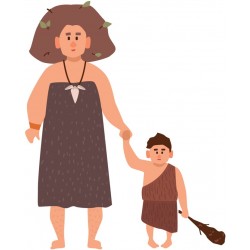 sticker enfant prehistorique