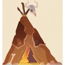 sticker hutte deco garcon