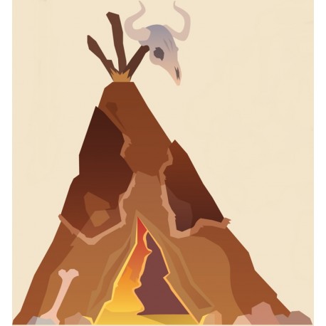 sticker hutte deco garcon