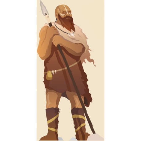 sticker mural hache prehistoire