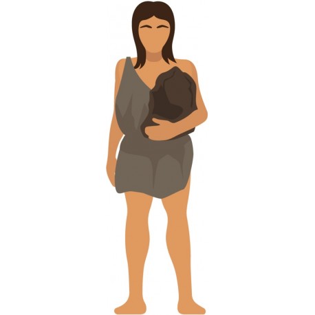 stickers femme enfant prehistoire