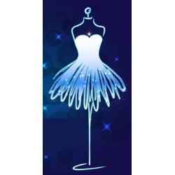 autocollant mural robe chic chambre fille