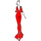autocollants robe rouge
