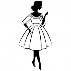 autocollants muraux robe rouge