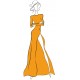 sticker robe blanche