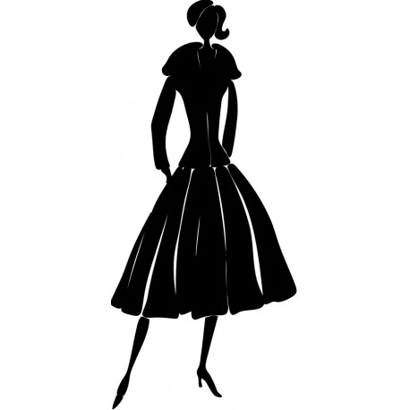 sticker mural robe rouge