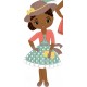 sticker mural robe courte chic