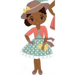 sticker mural robe courte chic