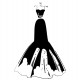 sticker mural robe glamour chambre fille