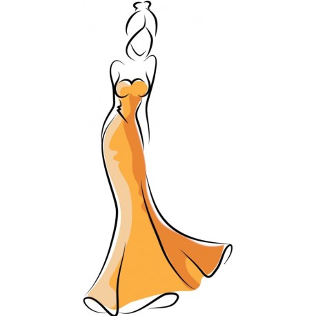 sticker mural robe glamour deco fille
