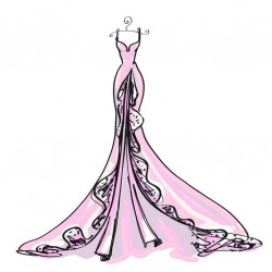 sticker robe chic chambre fille