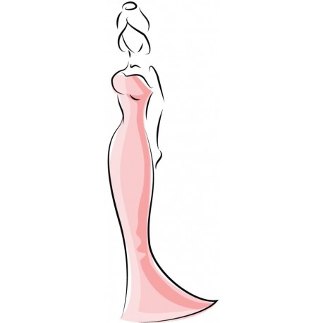 sticker robe rose