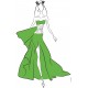 sticker robe rose poudre