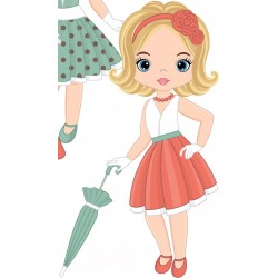 stickers muraux robe chic chambre fille