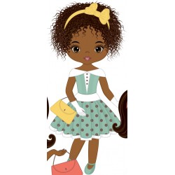 stickers robe courte rose