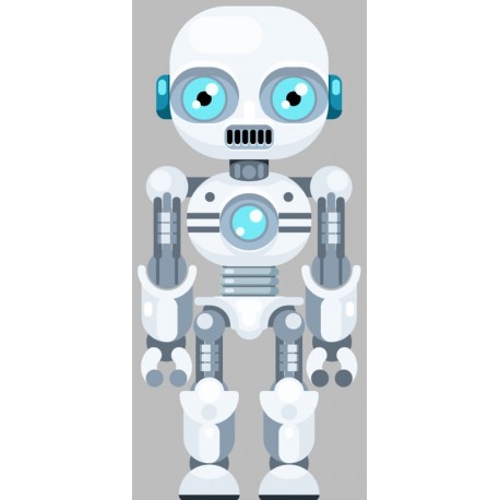 autocollant robot chambre garcon