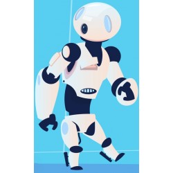 autocollants muraux robot engin