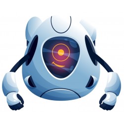 autocollants robot decoration garcon