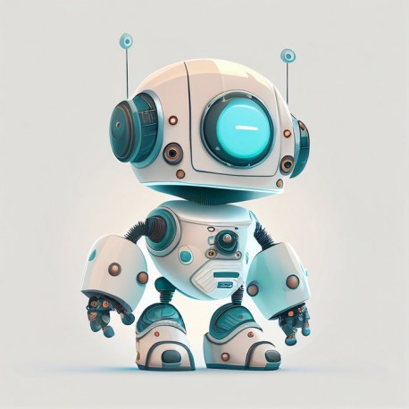 sticker mural robot deco garcon