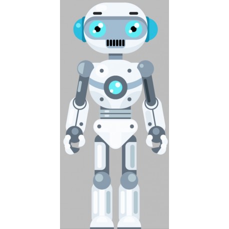 sticker robot deco garcon