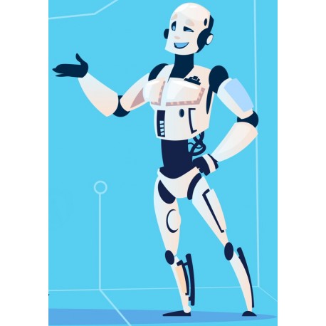 sticker robot decoratif chambre