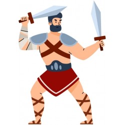 autocollant mural combattant chambre garcon