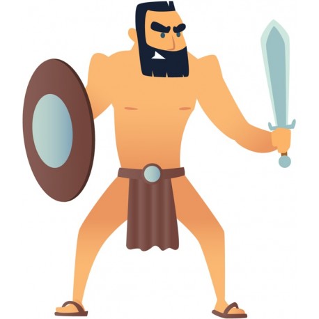 autocollant mural guerrier chambre