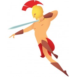 autocollant mural guerrier chambre garcon