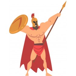 autocollant mural guerrier romain