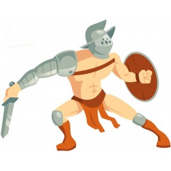 autocollants guerrier chambre garcon