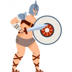 sticker mural combattant