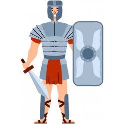 sticker mural femme romaine