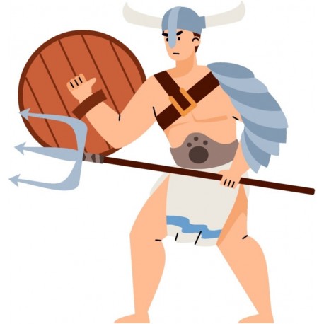 sticker mural guerrier romain