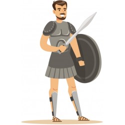 stickers muraux combattant