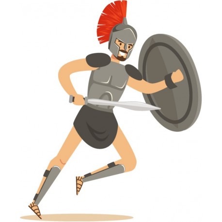 stickers muraux combattant deco garcon