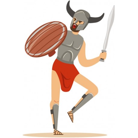 stickers muraux guerrier