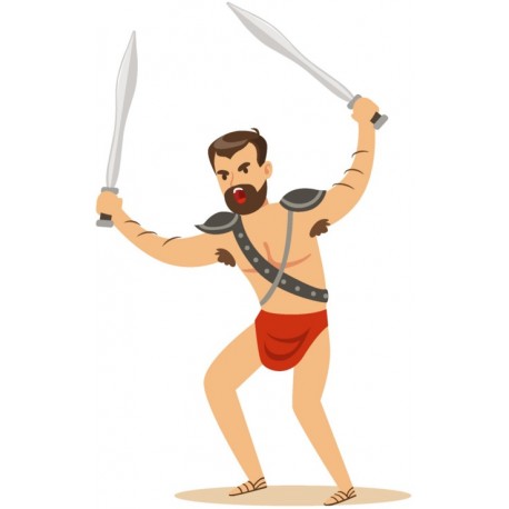 stickers muraux guerrier romain decoration