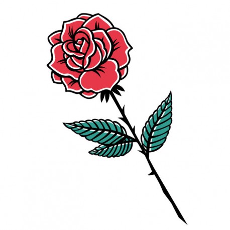 autocollant rose bleu