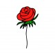 autocollant rose eternel