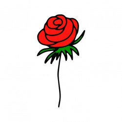 autocollant rose eternel