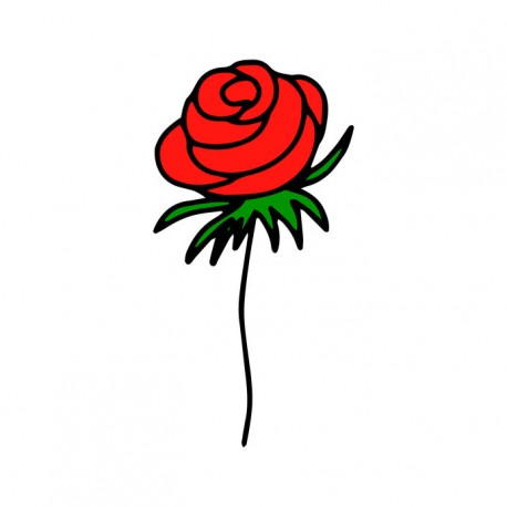 autocollant rose eternel