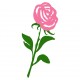autocollants rose chambre fille