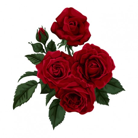 autocollants rose rouge